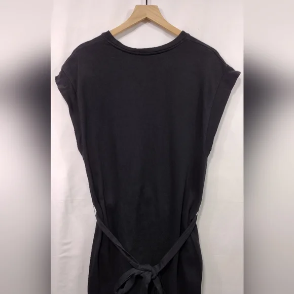 Vince Tie Waist Casual Dress Women's L Black Comfy Minimalist Vacation Office - Picture 6 of 9